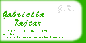 gabriella kajtar business card